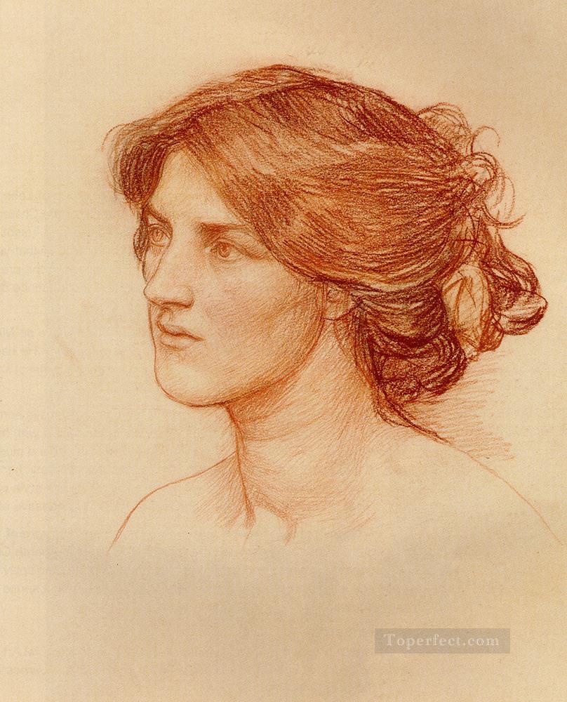 Study For Gather Ye Rosebuds While Ye May Greek female John William Waterhouse Oil Paintings